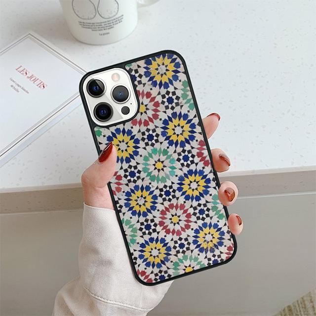 Moroccan Tiles Pattern Phone Case For iPhone 17 Air 14 15 16 13 12 Cover For Apple Pro Max Plus Coque