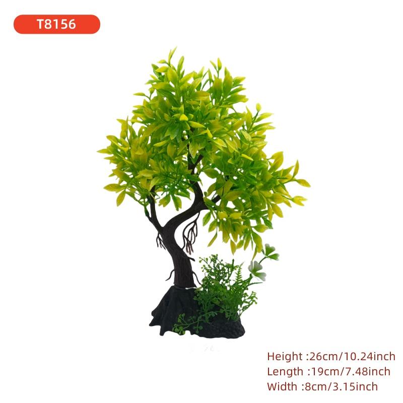 Fish Tank DIY Artificial Aquarium Decor Plants Tree Ornament Aquatic Plant Grass Decoration Accessories 26cm/10.24inch