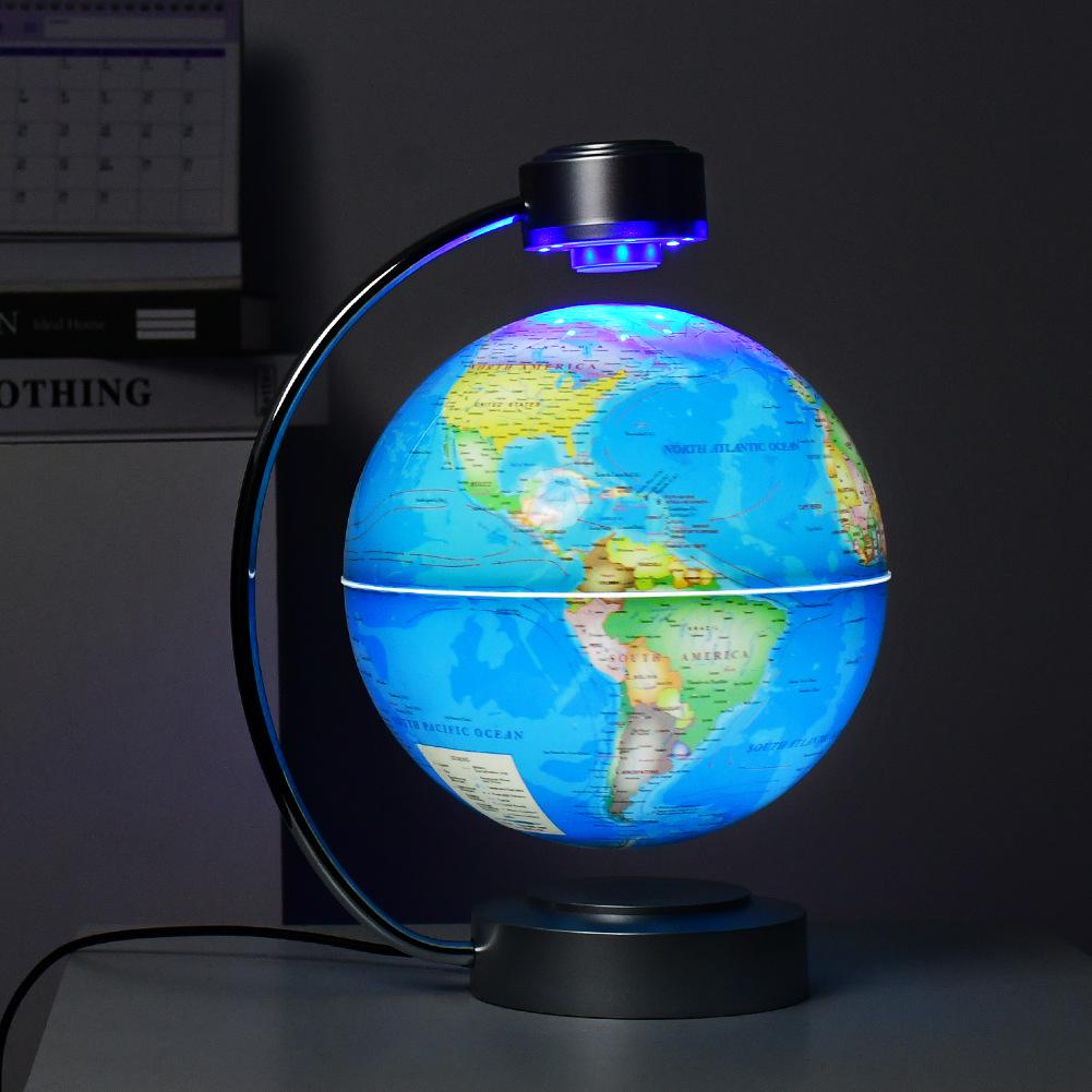 8-Inch Luminous Magnetic Levitation Globe - Creative Home Decor with Self-Rotation