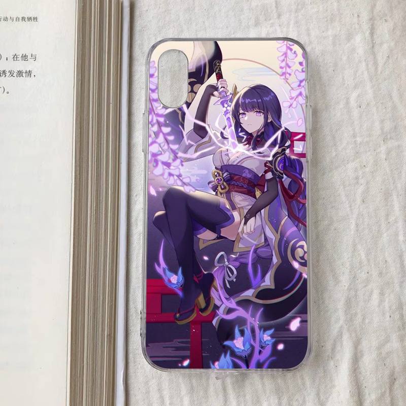 Genshin Impact Raiden Shogun Phone Case for iPhone 11 12 13 Mini Pro Max 8 7 6 6S Plus X 5 S SE 2020 XR XS 10 case