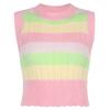 New Women's Color Striped Vest Knitted Sweater In  and Winter
