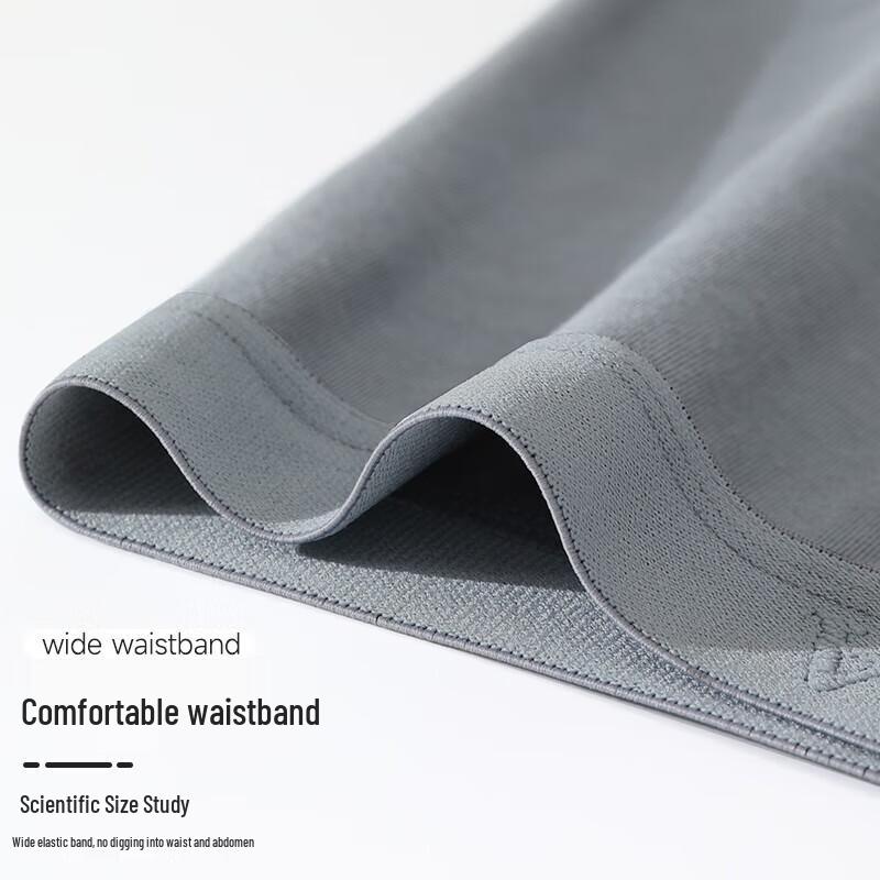 LangSha Men's Pure Cotton Antibacterial Silk Gusset Boxer Briefs