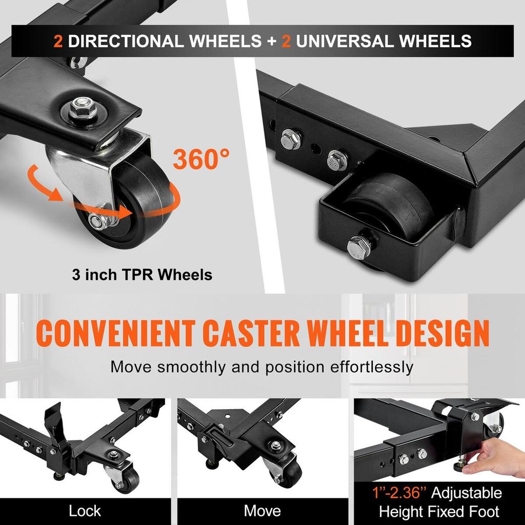 Mobile Base Heavy Duty Universal Stand 1500 Lb Capacity For Tools Machines
