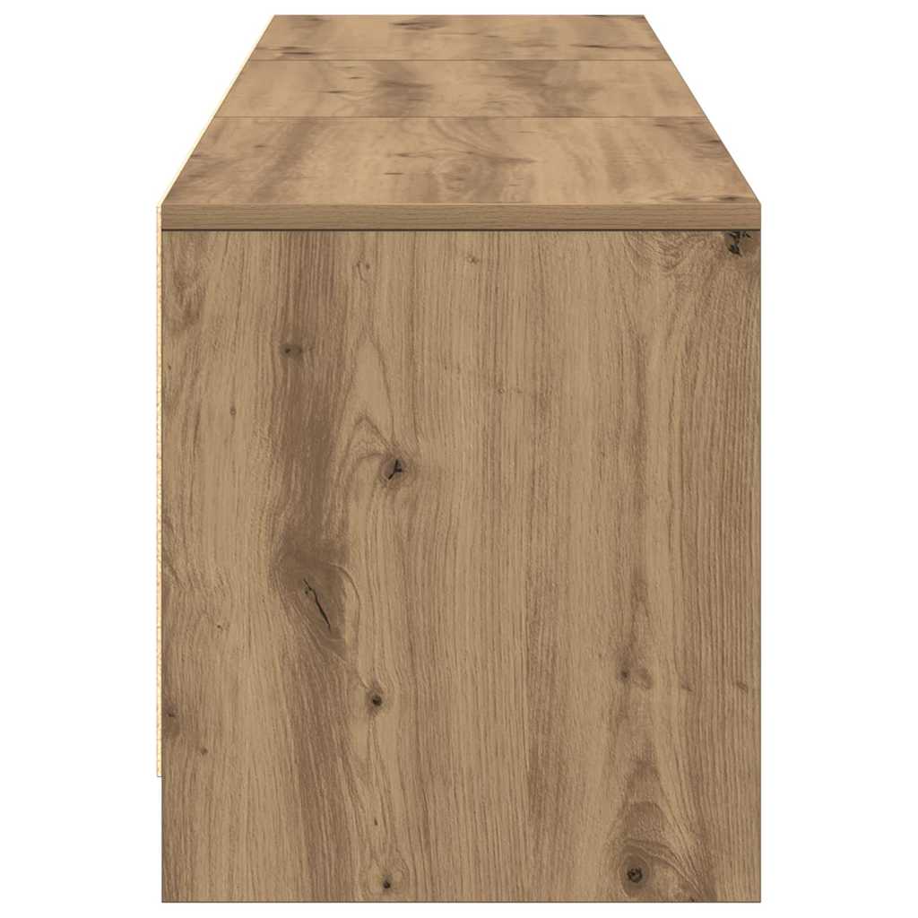 TV Stand with LED Artistic Oak Finish 165 x 34 x 40 cm