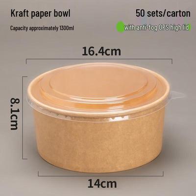 Bol à salade et repas jetable en papier kraft Jiemengzhe