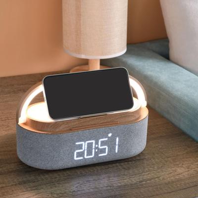 Digital Alarm Clock Modern Phone Mount for Living Room Bedroom Birthday Gift
