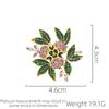 Trendig design Mångsidig emalj Atmosfärisk rosblomma Brosch Feminint temperament Zirkon Kostymjacka Brosch