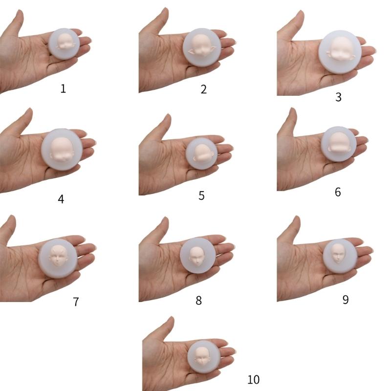 3DFairy Head Baby Face Silikonform Handgjord Tvållera Gipsform Fondant Chokladform Kex Socker Hantverksform DIY