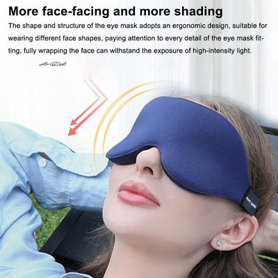 Unisex 3D Sleeping Eye Mask Soft Tiredness Relief Natural Sleep Blindfold Eye Cover Skin Care Tool for Comfortable Rest