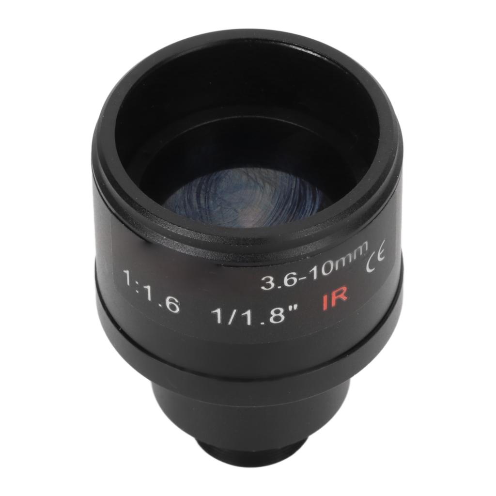 6MP 3.6‑10mm Manual Zoom Lens F1.6 1 1.8inch M12 Mount CCTV Camera Manual Focus Prime Lens for Security Video Camera