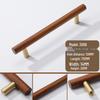 Japanese Minimalist Walnut Handle Solid Wood Cabinet and Wardrobe Drawer Handle