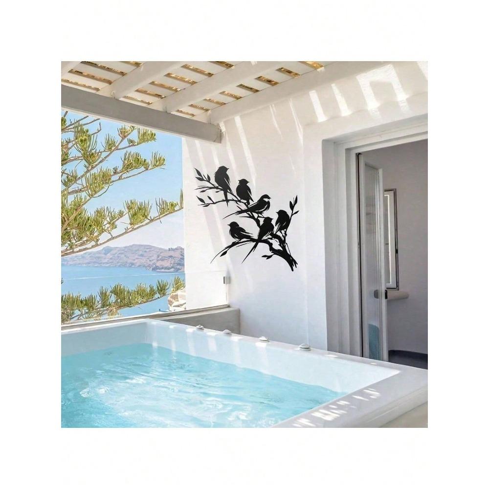 Metal Bird Silhouette Wall Art Laser Cut Hanging Sculpture Modern Home Decor Gift