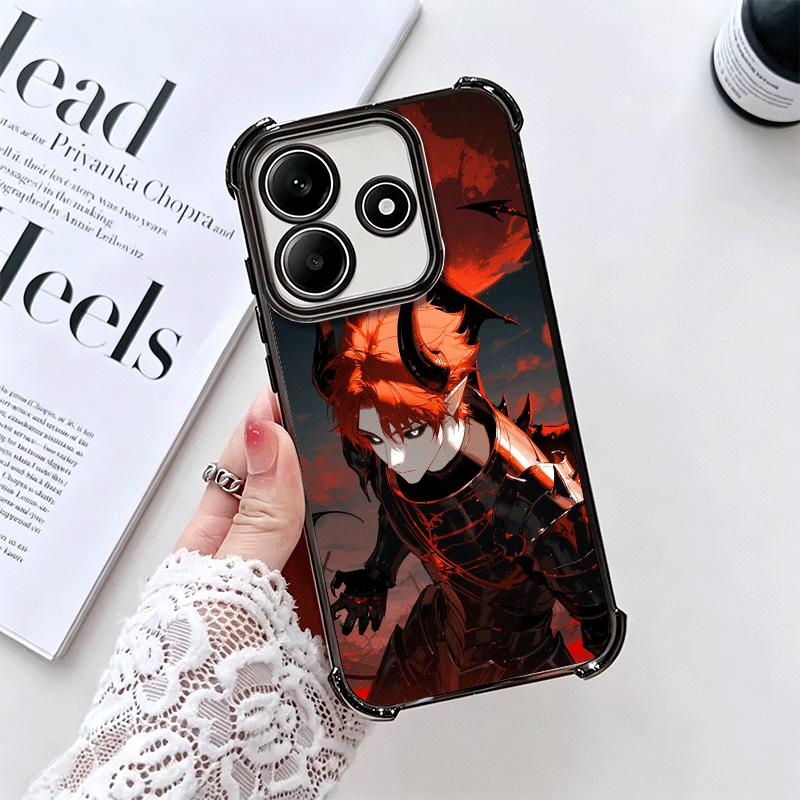 Devil Bad Boy Anime Style Plating Phone Case For Xiaomi Redmi Note 14 15 Pro Plus 13 12 11 11S 11T 10 9S 9 5G Anti-Fall Airabag