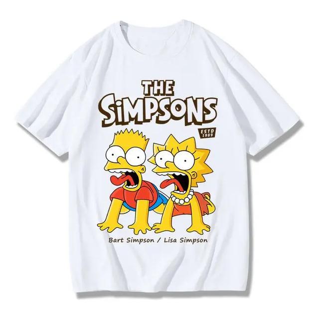 Camiseta Com Estampa De Desenho Animado The Simpsons Bart Li S
