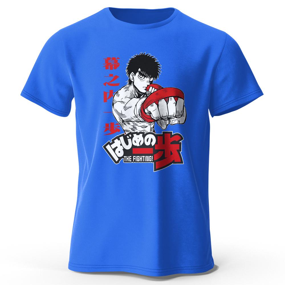 Men's New Summer T Shirt Japanese Cartoon Boxing Gym Print Anime Graphic Tees for Men Women Tops