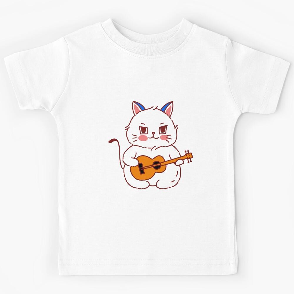 Blue Cat Plays Guitar Kids T-Shirt 120