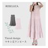 Summer Sleeveless Maxi Dress with Tiered and a Feminine A Slimming Layering A Stylish Size ROSELUCA. Women's Design, Flattering, Ruffled, Look. Cool,