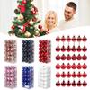 Weihnachtsbaumdekoration 4cm Kunststoff Galvanisierte Kugel Hängender Anhänger 36 Stück Farbige Runde Kugel Weihnachtsbaum Haus Party Zubehör