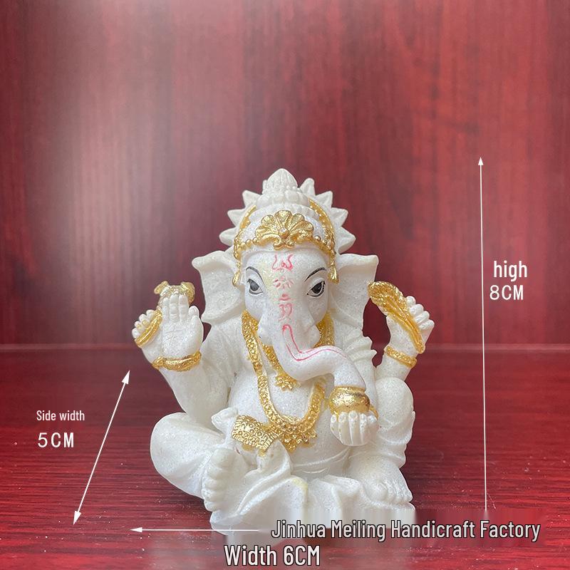 Creative Elephant Head God Ornament - Perfect Thai Indian Festival Office/Home Gift 8CM Height