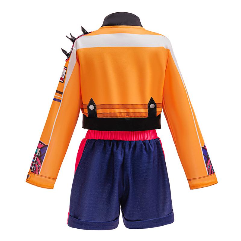 Costume de Cosplay Chasseur Chanteur Kpop pour Filles, Costume pour Fête d'Anniversaire Spectacle sur Scène, Costume d'Halloween 4 pièces pour Enfants