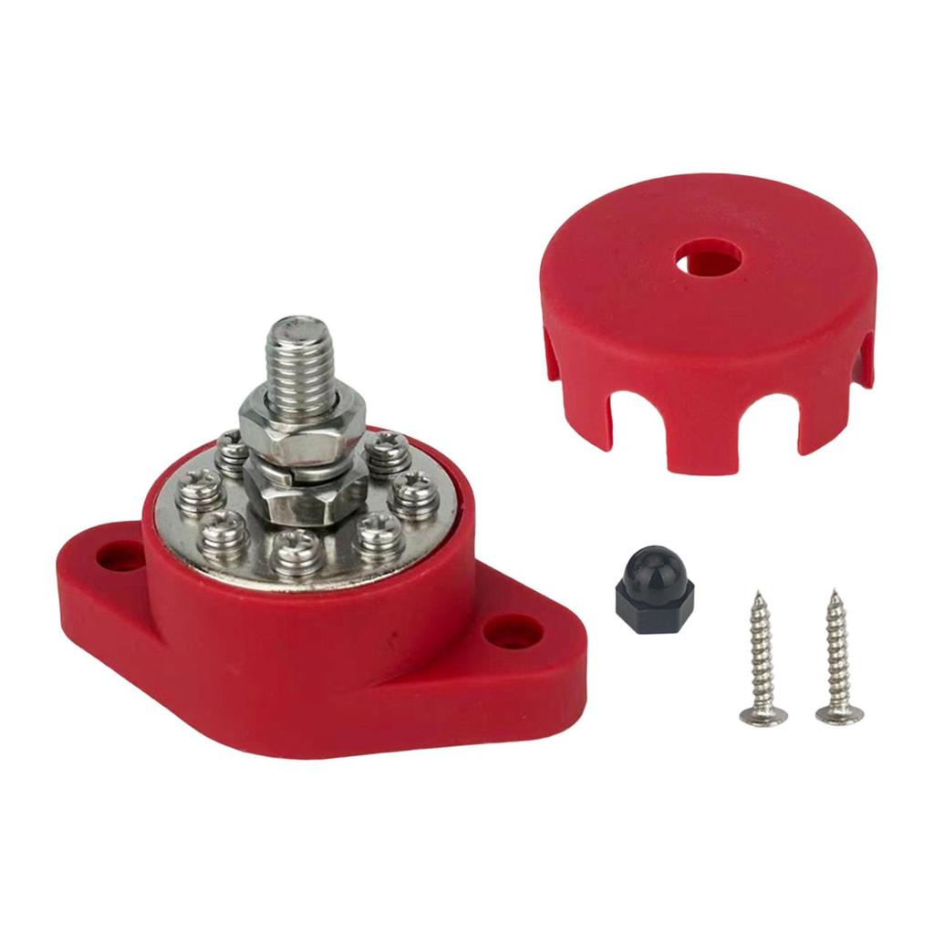 Metallic Nylon Distribution Block Bus Bar Stud Power Connector for Automotive Marine RV Boat Truck Solar