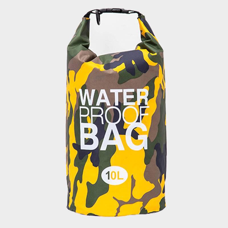 Versatile Waterproof Outdoor Camouflage PVC Bucket Bag for Hiking, Rafting, Swimming – Large Capacity, Portable.