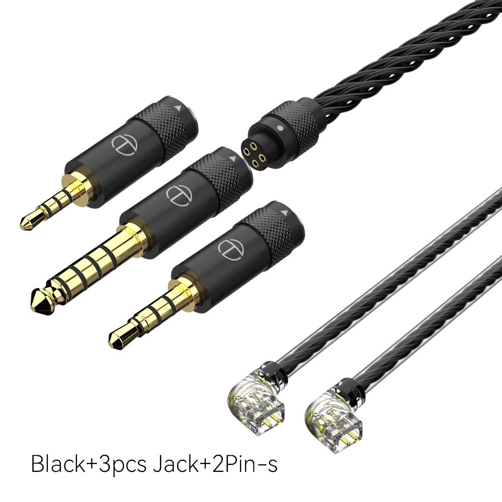 TRN T2 Pro16 Core Earphones Silver Plated HIFI Upgrade Cable 2.5/3.5/4.4/Type C/Lighting/QDC//MMCX/0.75/0.78 MT4 TA4 MT1MAX