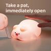 Piggy Night Light Soft Silicone Cute Piggy Lamp 3 Level Dimmable 30 Minutes Timer Rechargable for Kids Bedside Touch Baby Night