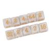 30PCS Number Dice Six Sided Multiples of 2 Number Plastic Light Weight Portable Dice   for Teaching Board Games