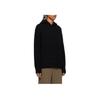 WE11DONE Solid Color Hooded Pullover Fitted Long Sleeve Sweatshirt Men Sweatshirt Black WD-KT3-23-639-U-BK