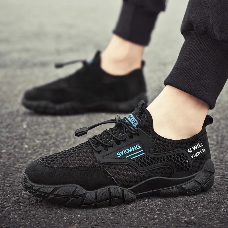 Water Shoes Men's Casual Walking Mesh Breathable Outdoor Professional Non-Slip Durable Wading Sports Sandals Tenis Para Hombre