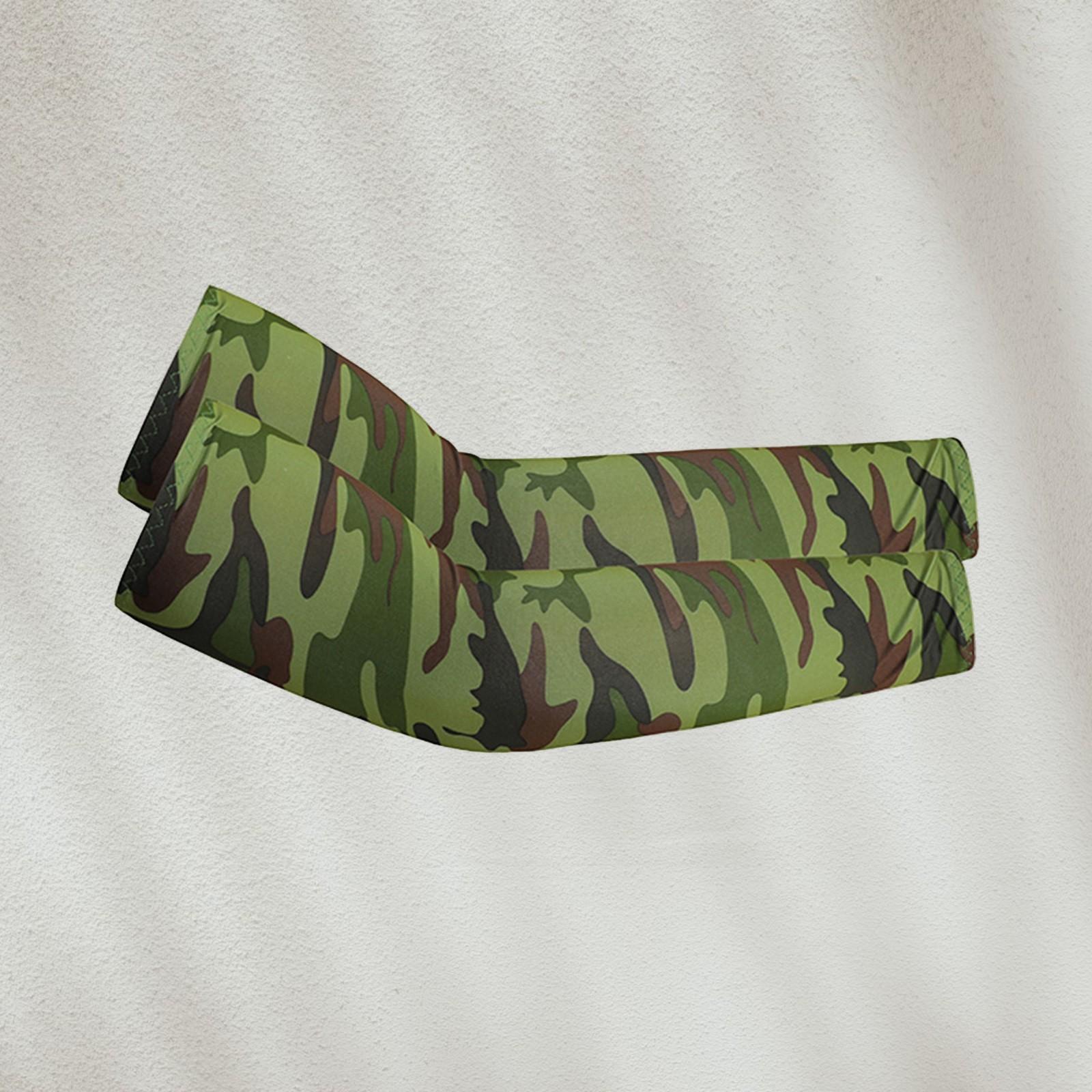 

Спорт на открытом воздухе Противорадиационные рукава Камуфляжный принт Быстросохнущие Прямые нарукавники One Size