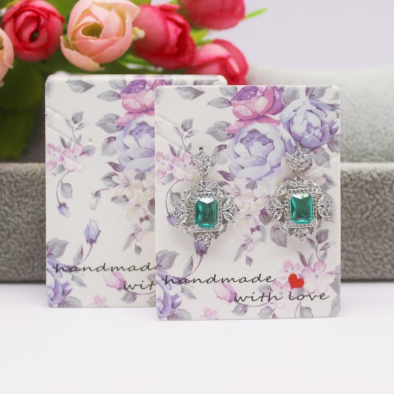 50/100 Pcs 5.1X6.3cm White/kraft Paper Multiple Earring Necklace Display Card