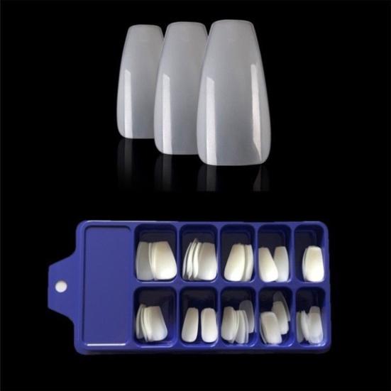 100Pcs Fake Tips Full Cover Ballerina Acrylic Nail Extensions Manicure Tools