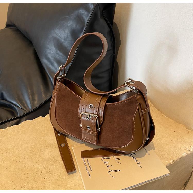 IELGY Autumn Winter Retro Underarm Bag Shoulder Crossbody High-End Texture Fashion Underarm Small Square Bag