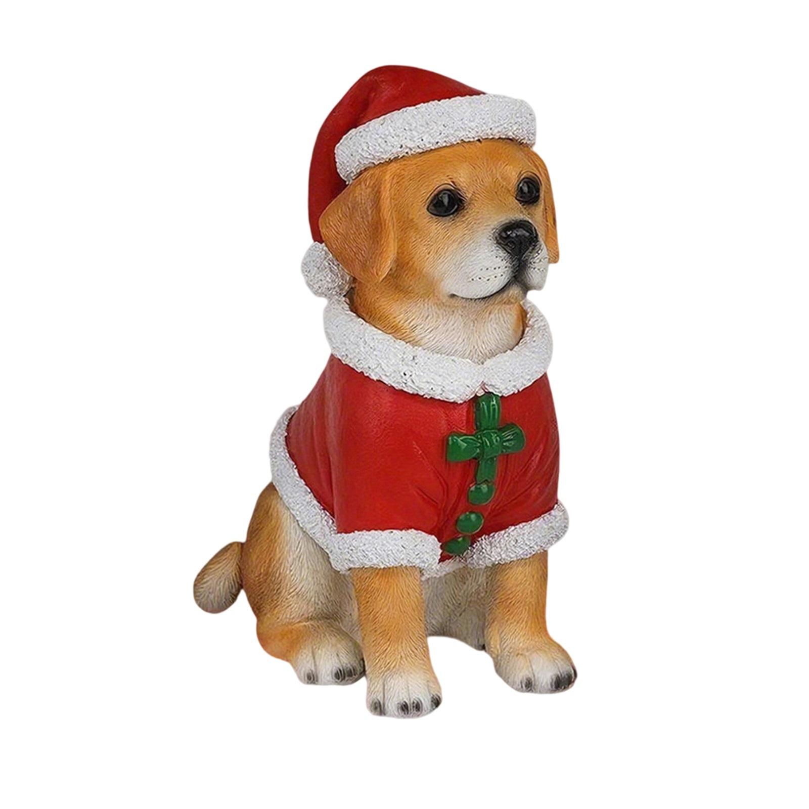 

Christmas Resin Ornaments, Wearing Christmas Hats, Cute And Fun Dog Desktop Decorations, Holiday Gifts One Size