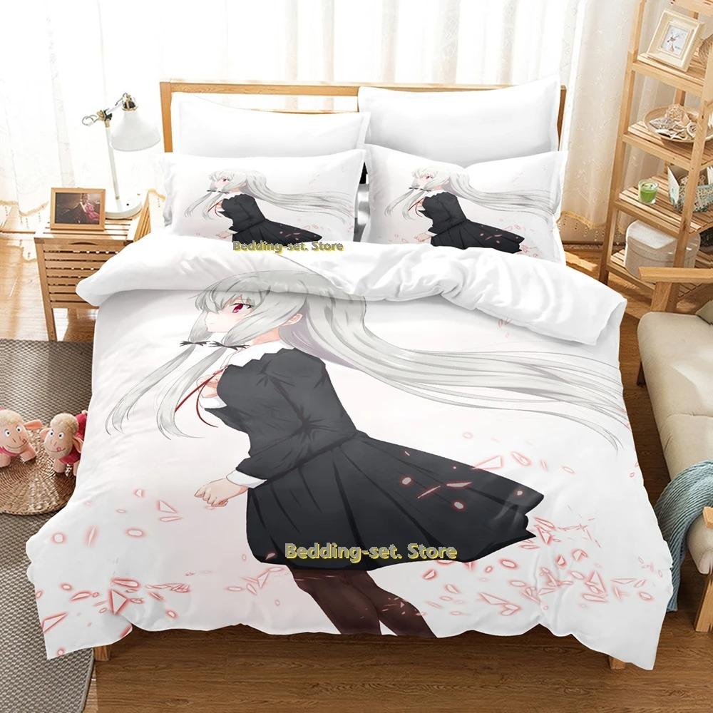 Tonari No Kyuuketsuki-san Zestaw Pościeli Pojedynczy Bliźniak Pełny Queen King Size Zestaw na Łóżko Dorosły Dziecko Sypialnia Zestawy Poszewek na Kołdrę Anime Łóżko