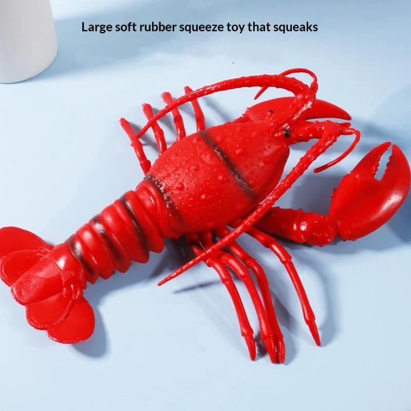 Non Toxic Soft Pvc Squeaky Crab Lobster Toy Realistic Sound For Kids Bath Time Pretend Play