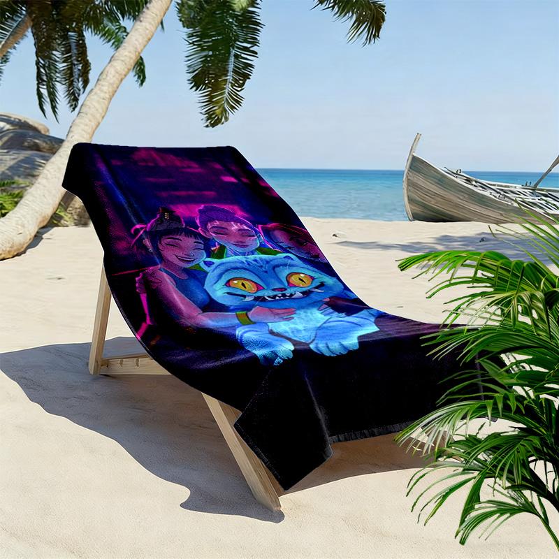 Dynamic Warriors: Action Adventure beach towel Portable for travel Beach towel for vacation photos swim Outdoor pool towel seaside beach towel