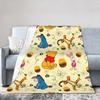 Couverture de couverture de dessin animé Winnie l'Ourson Flanelle Porcinet Tigrou Bourriquet Couvertures légères pour Chambre à coucher Canapé Couvre-lit