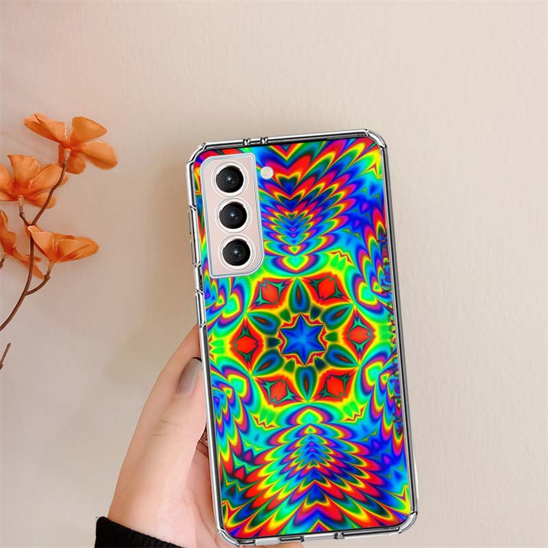 Chaotische Hypnose Klare Handyhüllen für Samsung S26 Ultra Galaxy S25 Edge S24 S23 FE S21 Plus S20 S22 S10 Hülle Gemustert Kompati