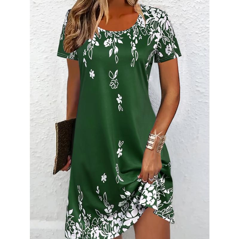 Spring and summer women's casual dress, vacation home dress