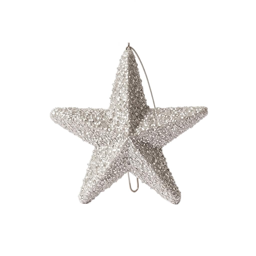 15-Piece Christmas Tree Star Ornaments Set for Holiday Scene Decoration and Display