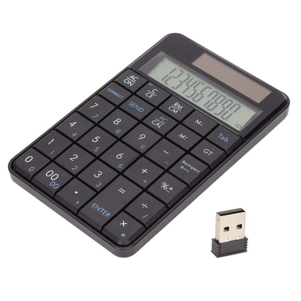 Calculator Number Pad Calculator Function 29 Keys 2.4GHz Wireless USB Plug and Play Ergonomic Design Wireless Number Pad