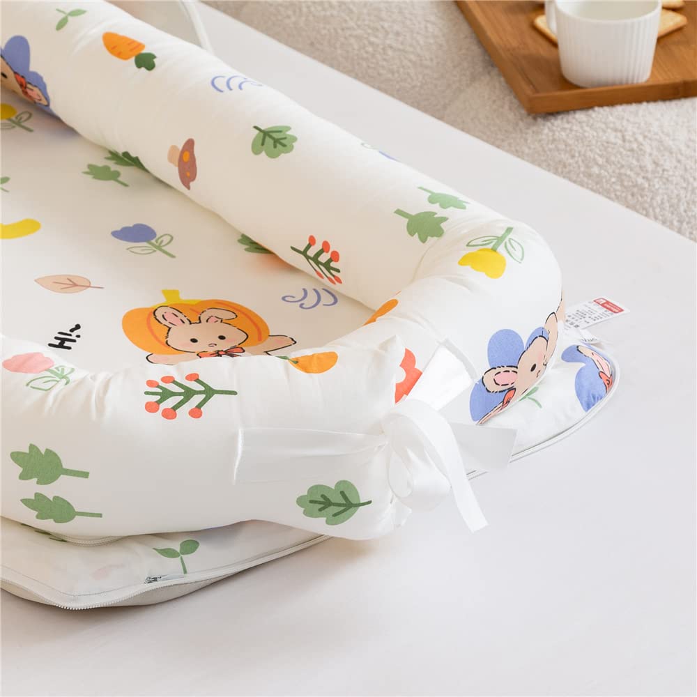 Luddy Crib Newborn Bed with Pillow Foldable Portable Crib Portable Baby Gift Breathable Washable Months Mini Bed-in-Bed Co-Sleeping 0-24 Size, 2665cm