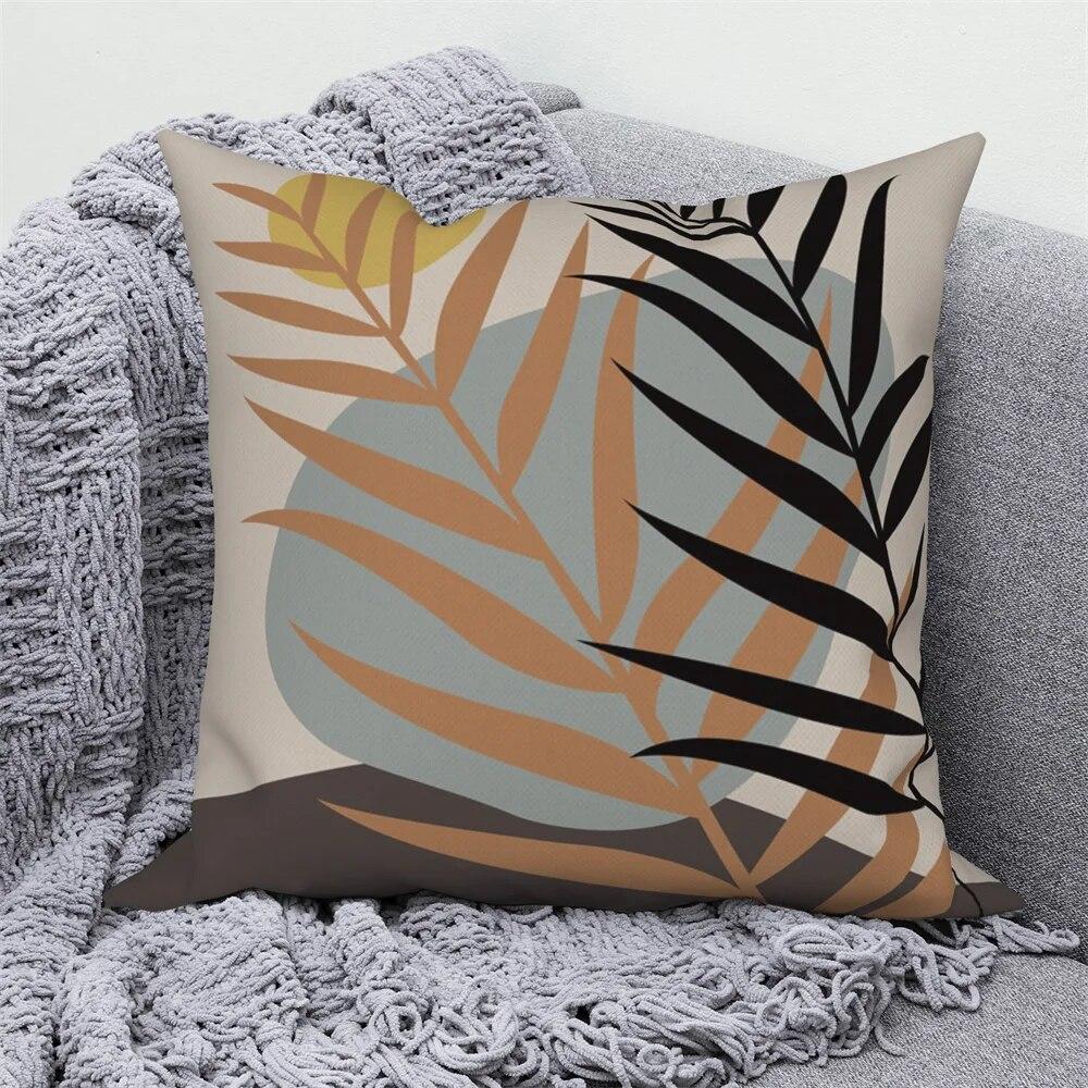 Pillowcase Home Decor Sofa Nordic Decorative  Abstract Geometric Plant Cushion
