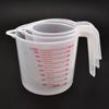 3 ks 250/500/1000ml odměrky na pečení, PVC stupnice, plastové kádinky, měřicí objem, kuchyňské nástroje na pečení