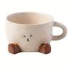 Keramik Süße Lächelnde Füße Kaffeetasse Cartoon Home Office Latte Mokka Heißer Kakao Party Familienbecher Geburtstag Feiertagsgeschenk