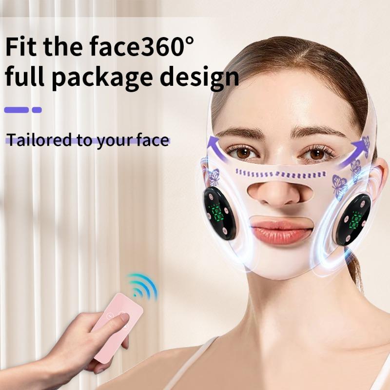 1PACK EMS Micro Current Low Frequency Pulse Massager Intelligent Thin Face Bandage Beauty Instrument v Face Beauty Mask