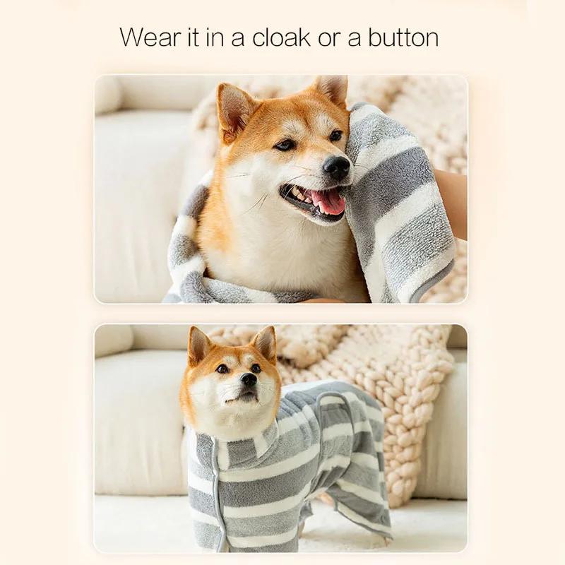 Pet Dogs Towel Pet Bath Towel Drying Bath Towel Pets Supplies Water Ultra-Absorbent Bathrobe Dogs Grooming Tools Dog Accessories